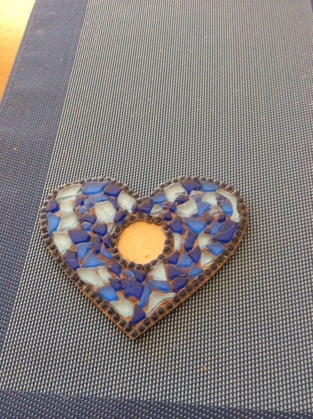 cmo hacer un portavelas de mosaico con forma de corazn