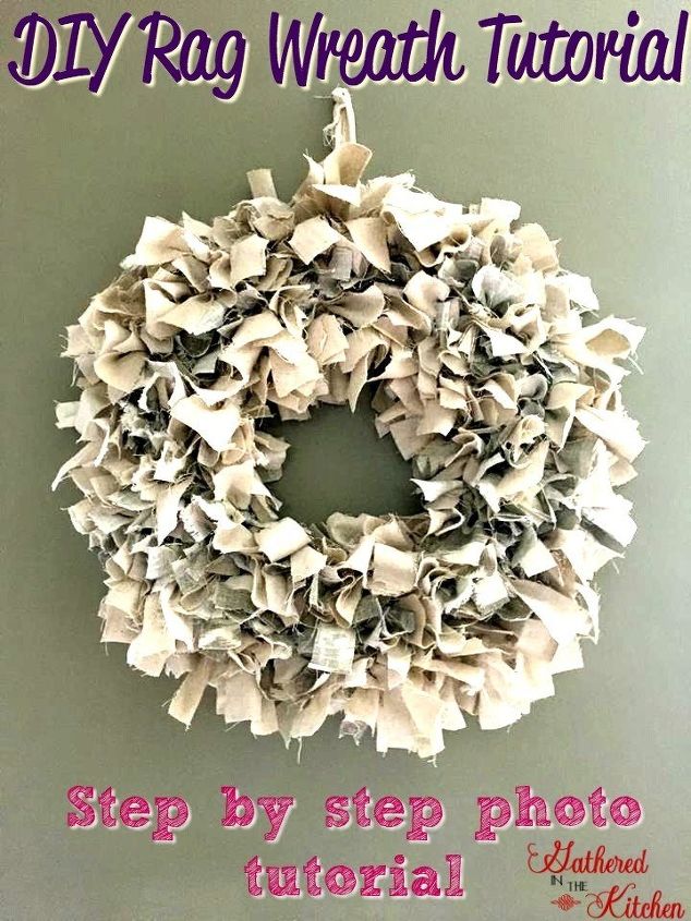 diy rag wreath tutorial under 10