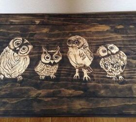 owl stained shaded table