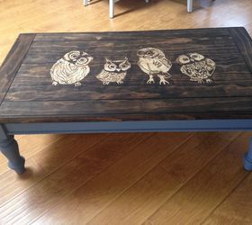 owl stained shaded table
