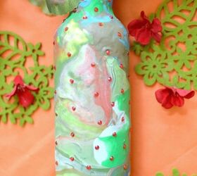 marbled clay bottle makeover