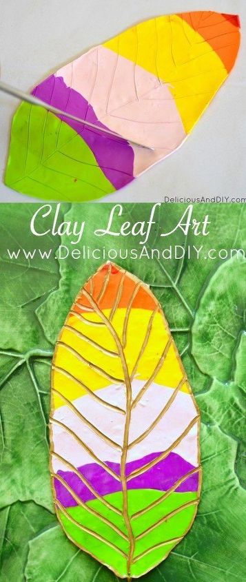 clay leaf home decor piece