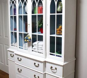 china cabinet to linen cabinet paint upgrade