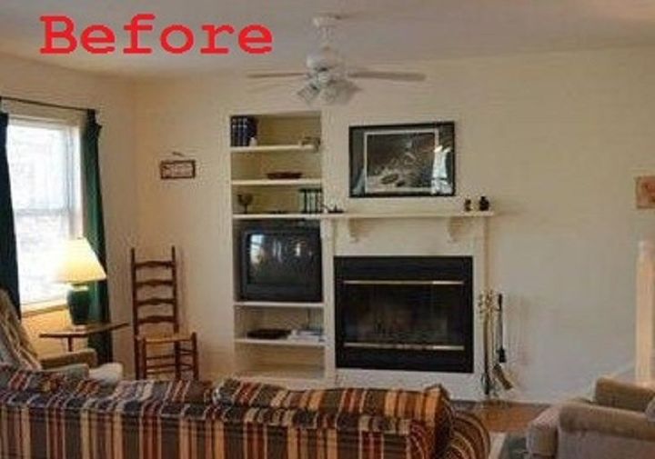 fixed an off center fireplace