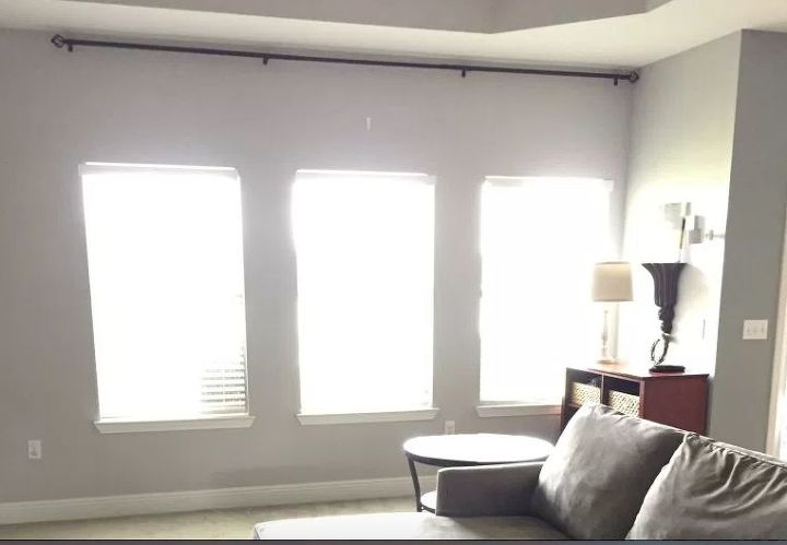 modern farmhouse living room refresh with diy drop cloth curtains