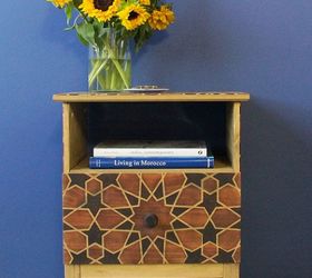 How to Stencil & Stain Furniture With a Faux Wood Inlay