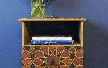 How to Stencil & Stain Furniture With a Faux Wood Inlay