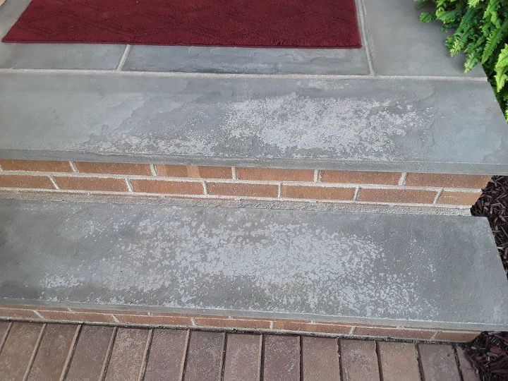 how to clean discolored bluestone
