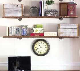 How to Build Industrial Pipe Shelves and Make New Wood Look Old! Hometalk