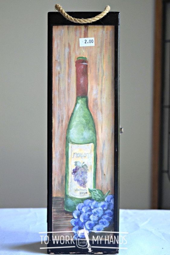 caja de vino reutilizada