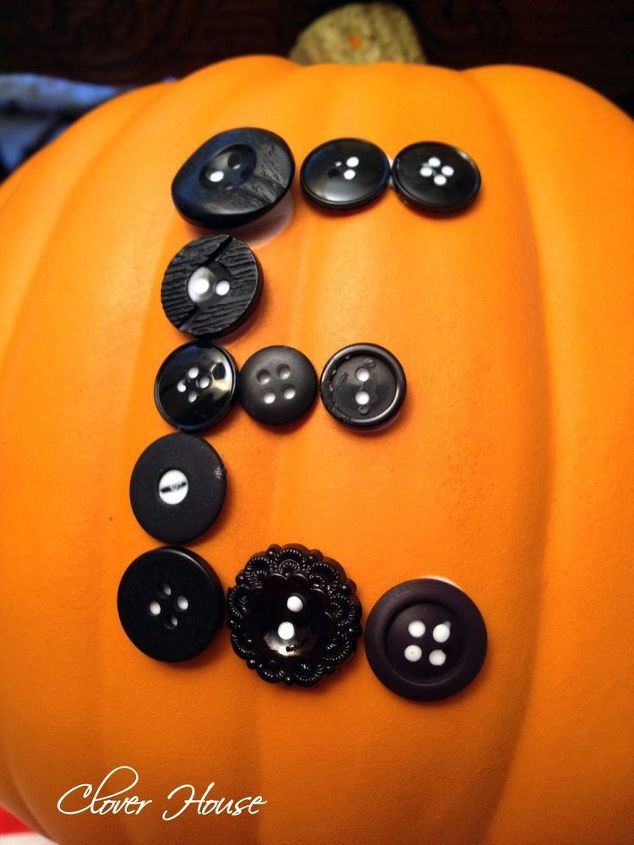 buttons and burlap pumpkins