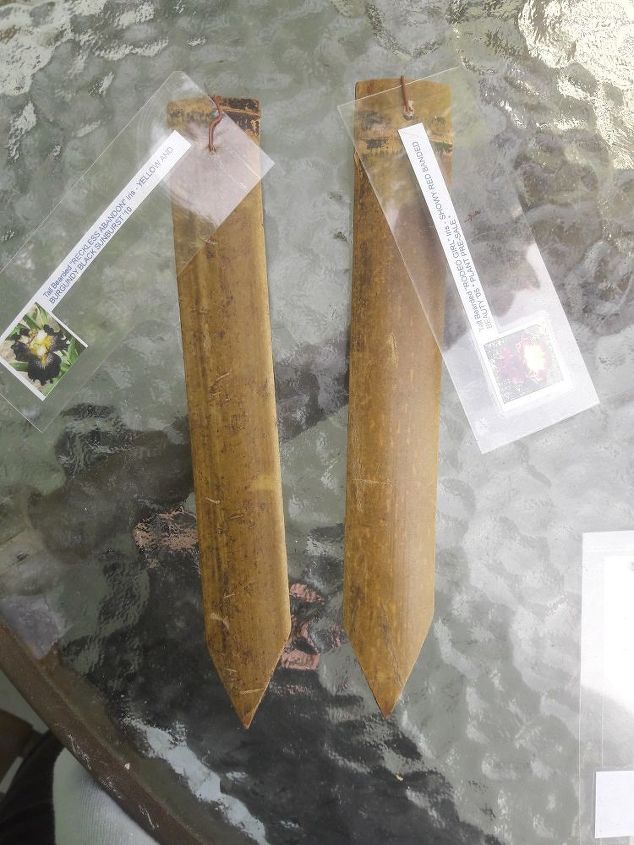 laminated photo garden stakes