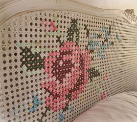 an embroided bed