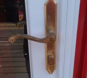 q brass door handle