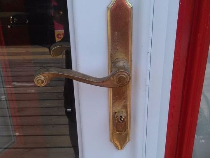 q brass door handle