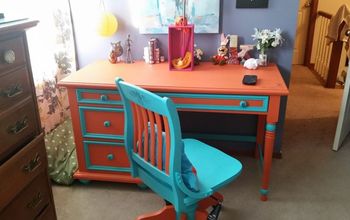 Desk Makeover With Mineral Fusion Paint and Ink Transfer