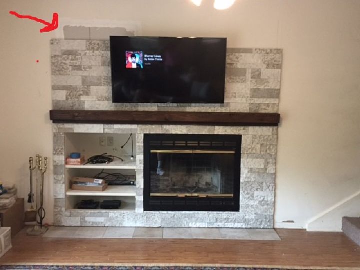 fixed an off center fireplace