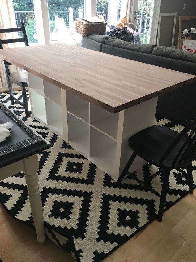 kitchen table redo part 2 butcher block ikea hack