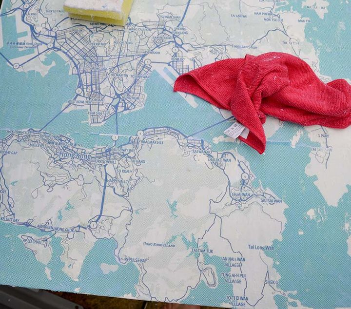 make a stunning map table of your favourite city an ikea hack