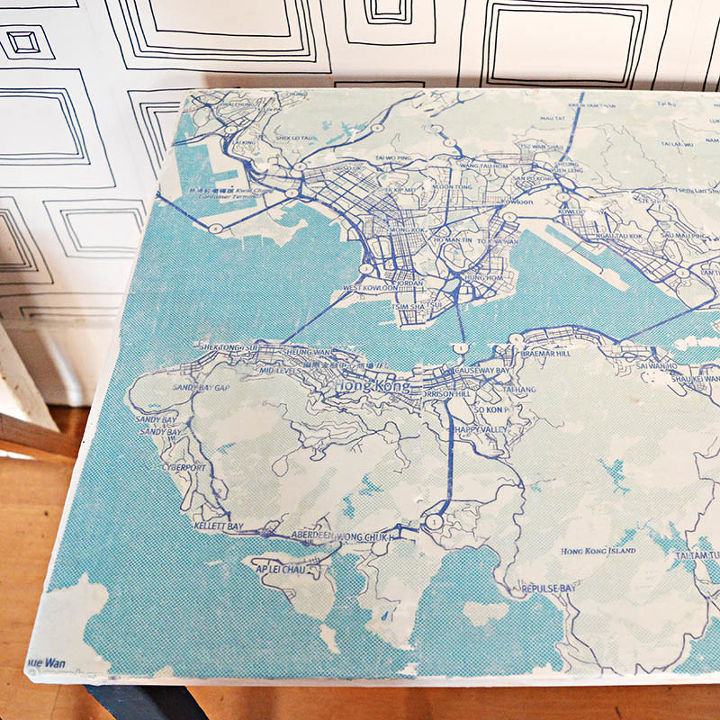 haz una impresionante mesa con un mapa de tu ciudad favorita un truco de ikea