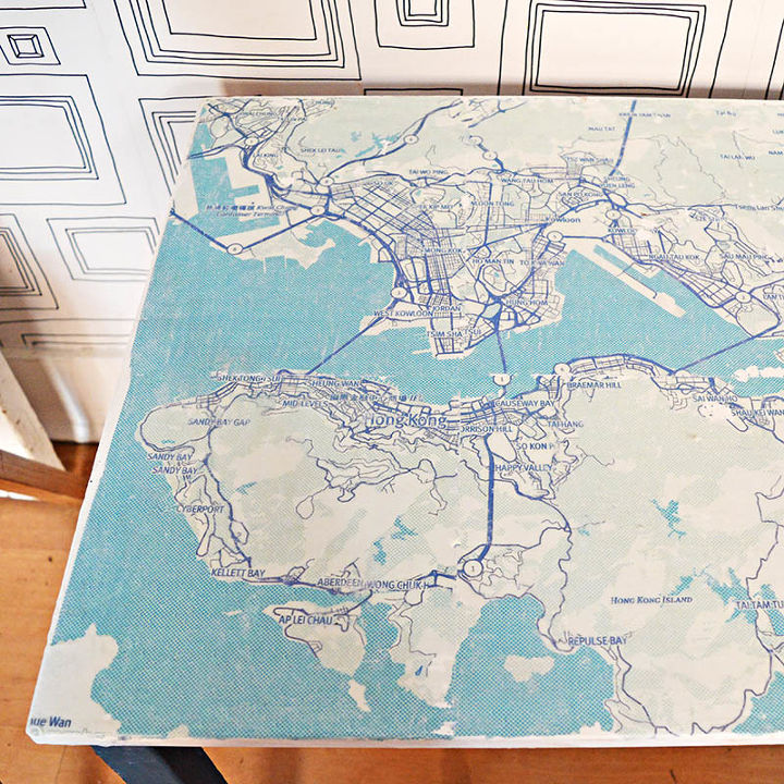 make a stunning map table of your favourite city an ikea hack