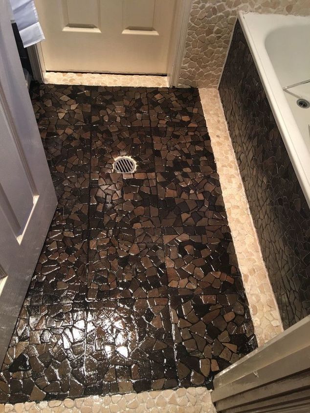 balinese stone mosaic bathroom reno