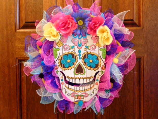 day of the dead wreath diy from dollar tree finds