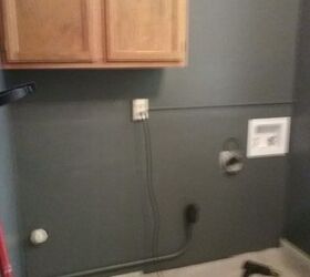 laundry room rearrangement, My new plumbing set up after painting