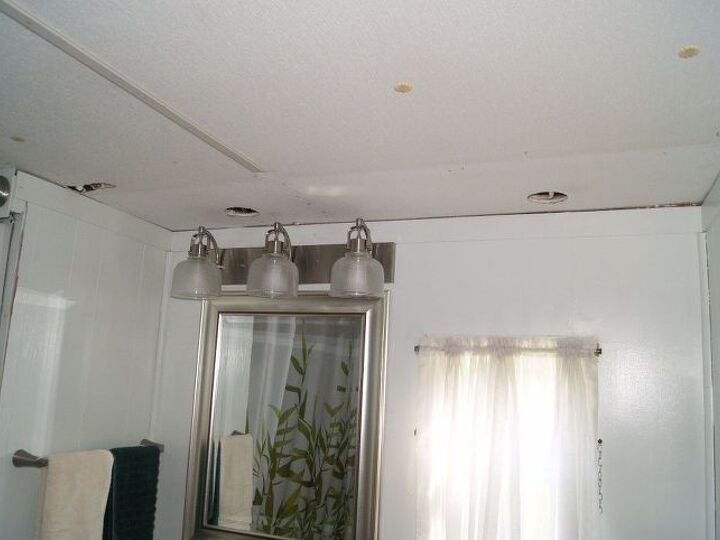 q what can i do to cover a portion of an ugly ceiling