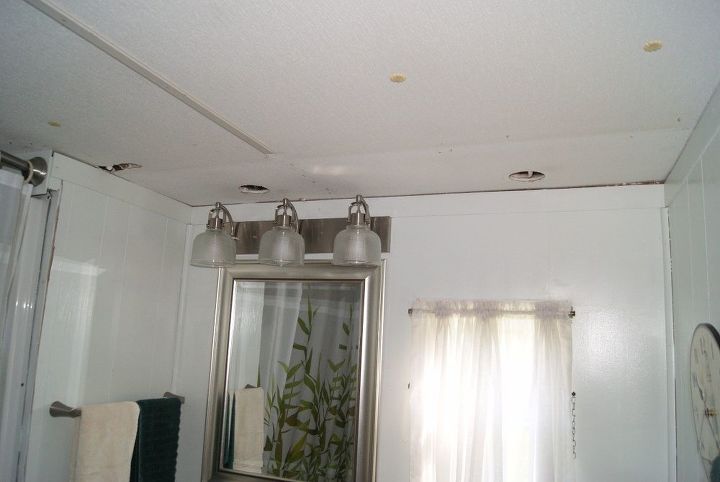 q what can i do to cover a portion of an ugly ceiling