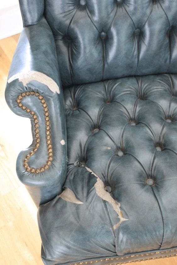 no sew reupholstery making over a wingback chair