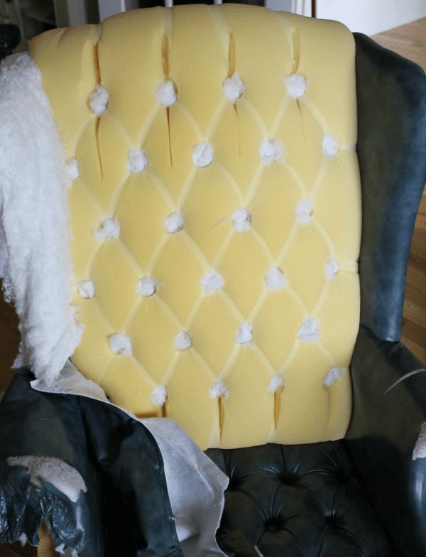 no sew reupholstery making over a wingback chair
