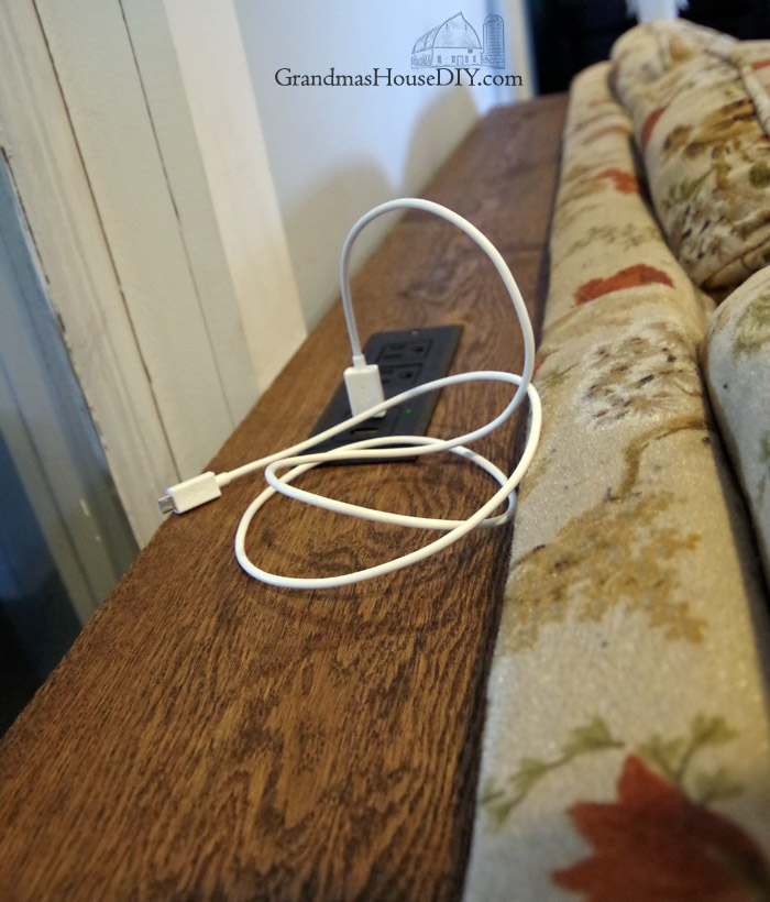 console table charging station for behind our sofa