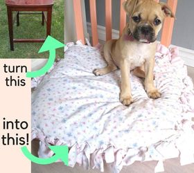diy pet bed from an old chair