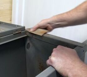 how to update upcycle a metal locker, More sanding