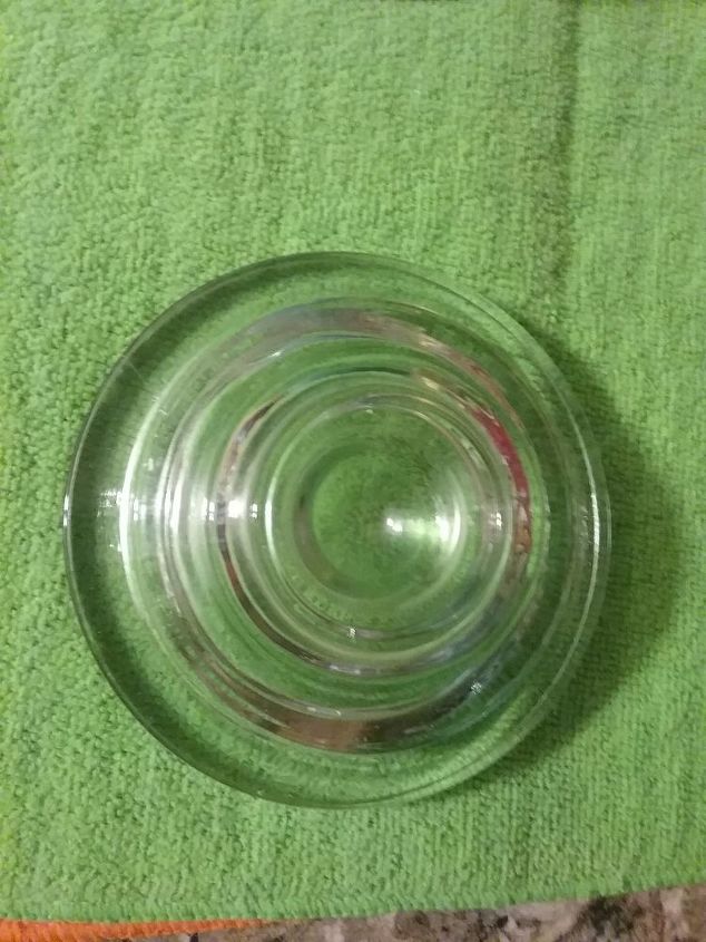mini bola de cristal luz, Aqui est o peda o de vidro no qual coloquei o globo
