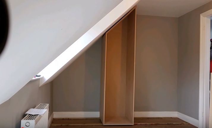 installing a sloped ceiling wardrobe in 2 minutes