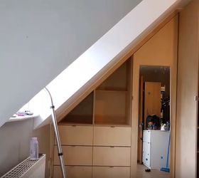 installing a sloped ceiling wardrobe in 2 minutes