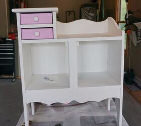 abandoned shelf table to loved doll changing table