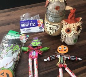harvest candy scarecrows dollar store craft