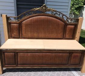 how to repurpose a bed to a bench