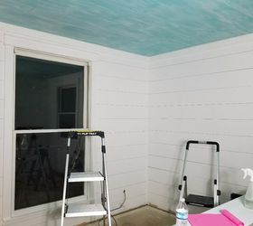 textured ceiling makeover