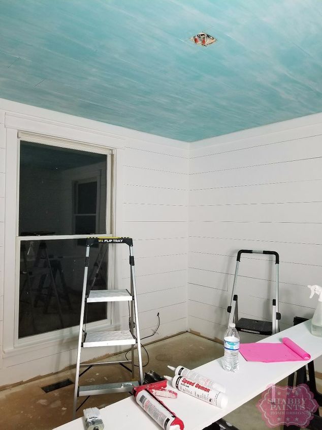 textured ceiling makeover
