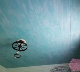 textured ceiling makeover