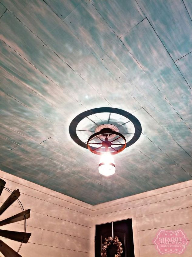textured ceiling makeover
