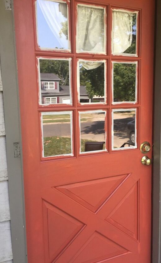 fall front porch copper door