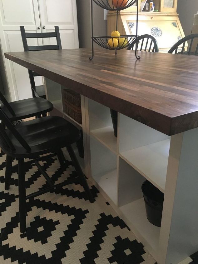 kitchen table redo part 2 butcher block ikea hack