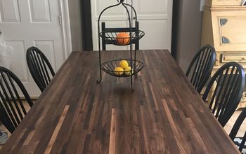 Kitchen Table Redo - Part 2 - Butcher  Block IKEA Hack