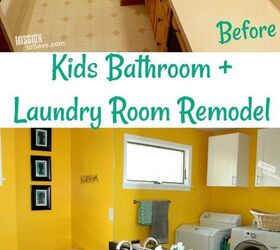 kids bathroom and laundry room remodel