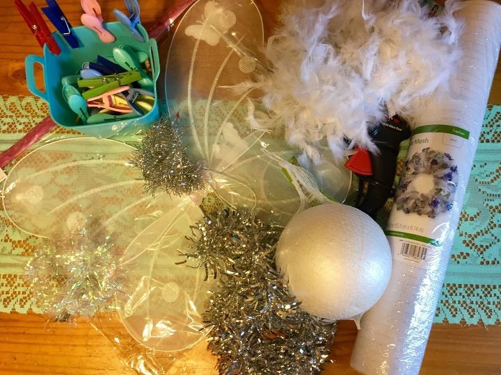 Christmas Lighted Tomato Cage Angel Diy Project Hometalk